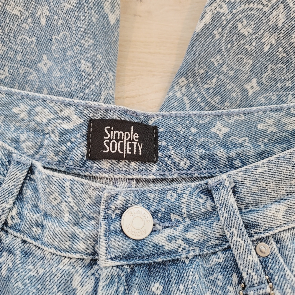 NWT Simple Society Super High Rise Straight Denim Jeans Women's Size 7/28 - Picture 13 of 13